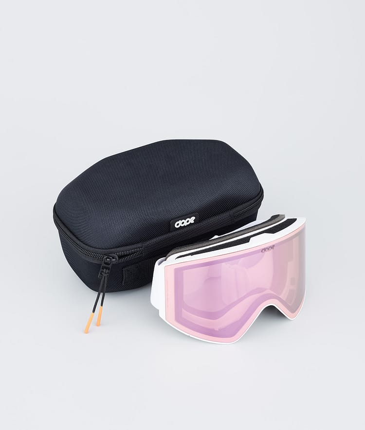 Dope Sight Ski Goggles White/Pink Mirror, Image 4 of 6