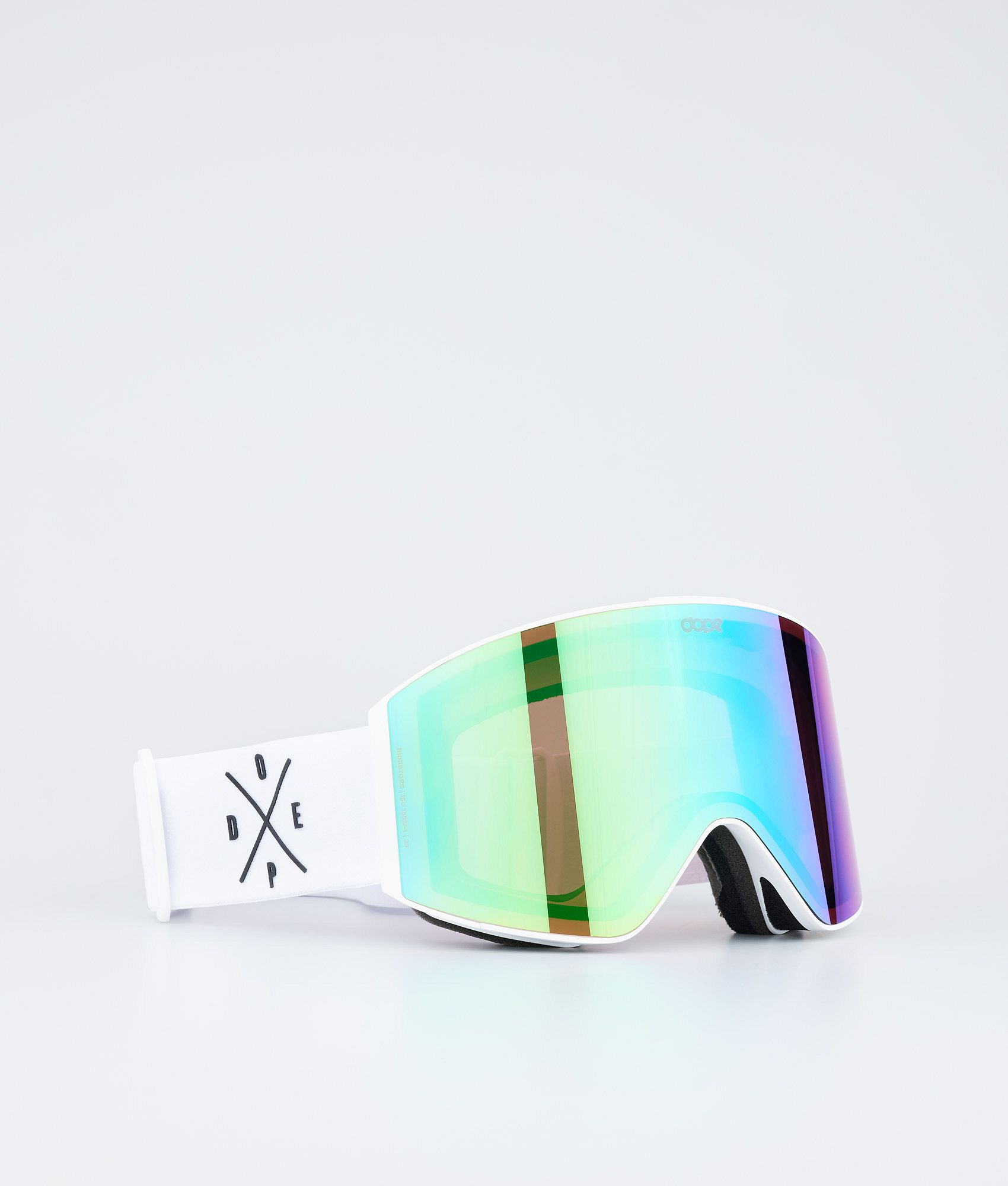 Dope Sight Ski Goggles White Green Mirror Ridestore