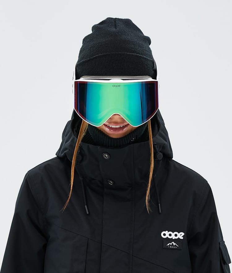 Dope Sight Ski Goggles White/Green Mirror, Image 2 of 6