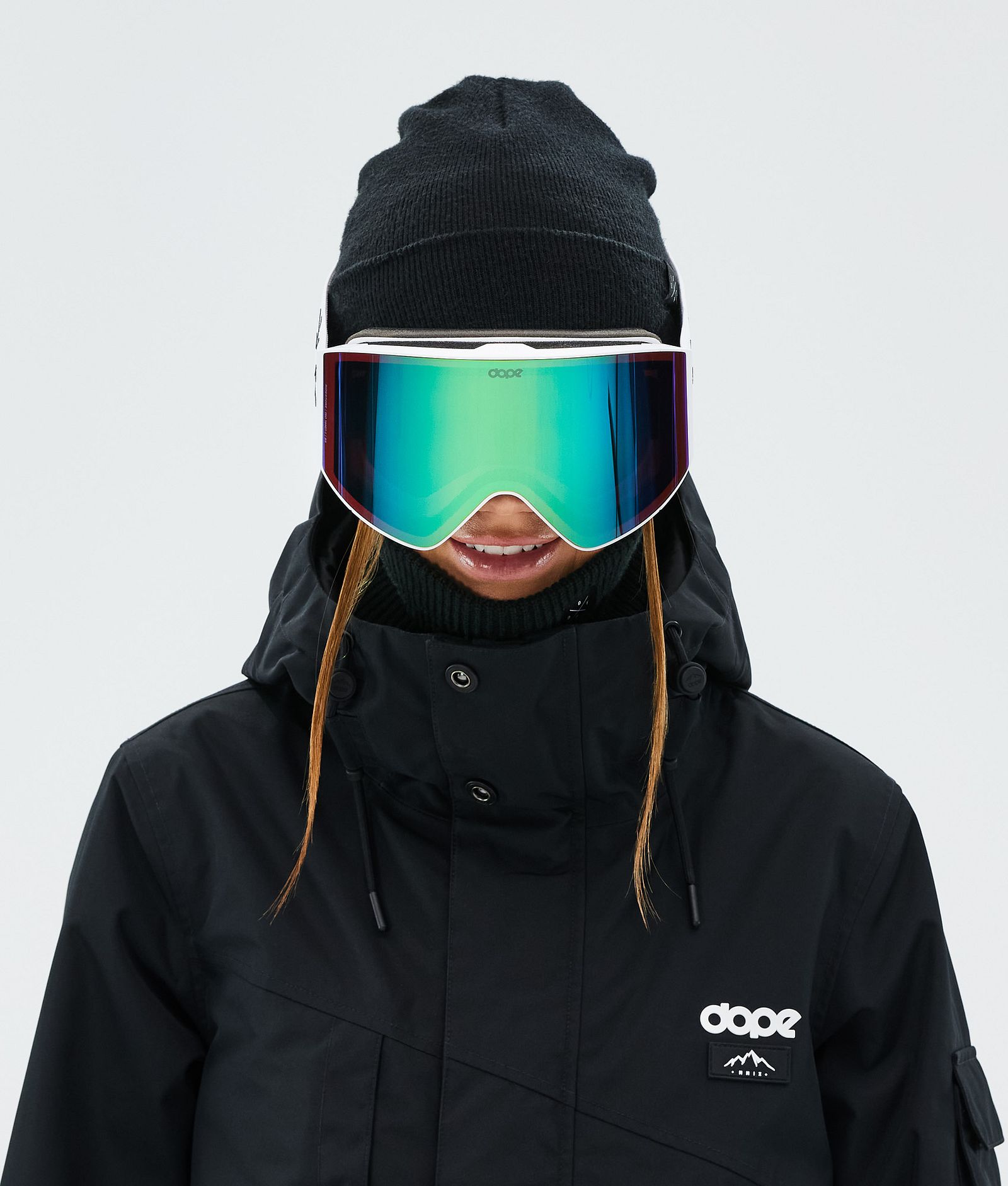 Dope Sight Masque de ski White/Green Mirror, Image 2 sur 6