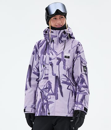 Dope Adept W Snowboard Jacket Women Scribble Purple