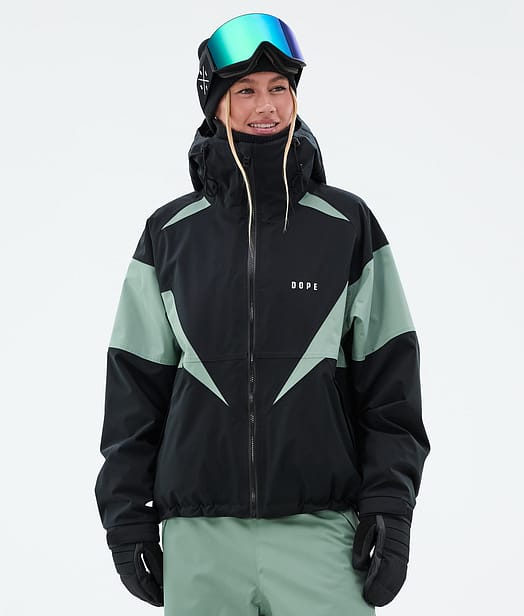 Dope Spartan W Chaqueta Snowboard Mujer Spike Black/Faded Green