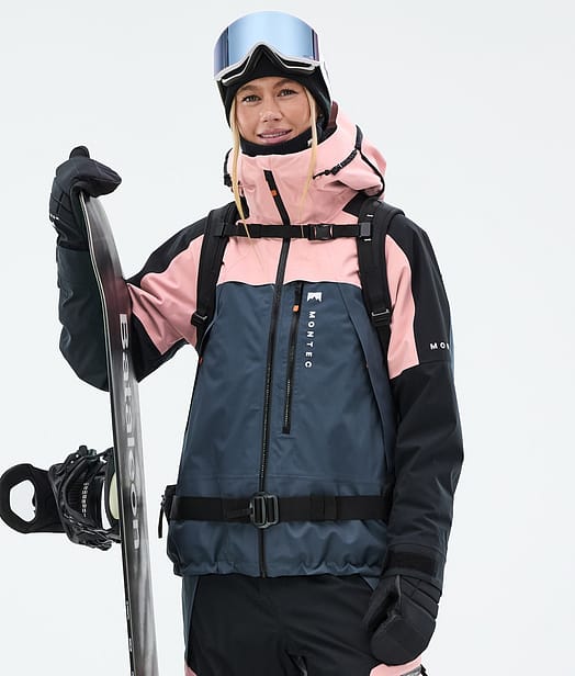 Montec Oracle W Giacca Snowboard Donna Soft Pink/Black/Metal Blue
