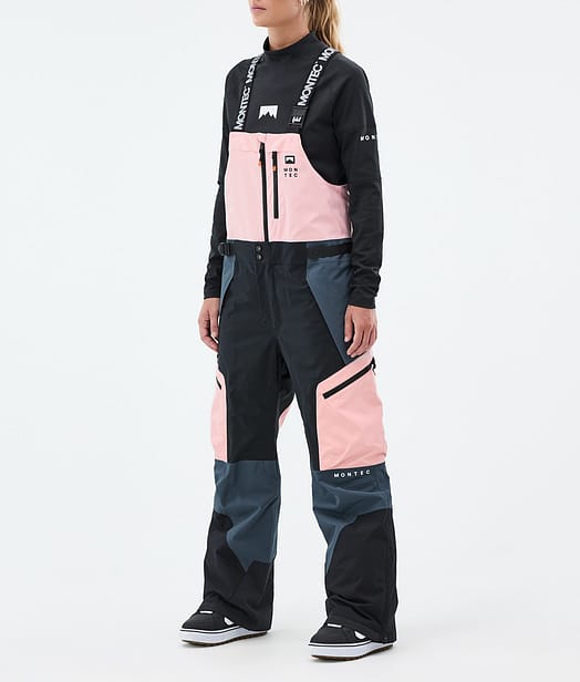 Montec Dozer W Snowboard Broek Dames Soft Pink/Black/Metal Blue