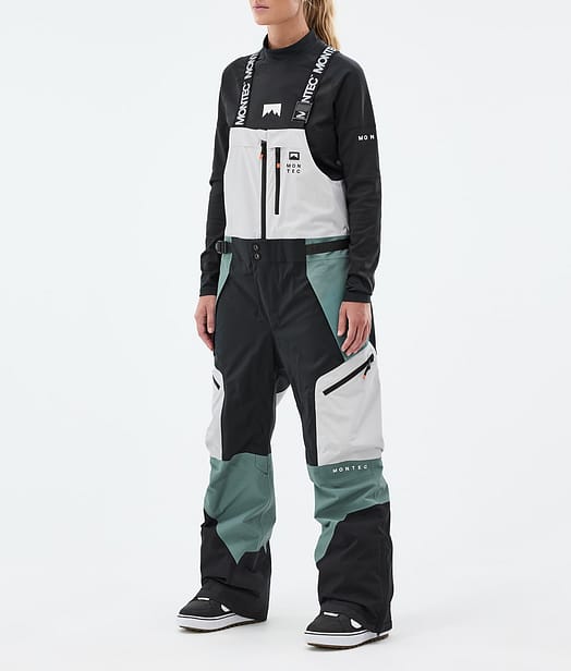 Montec Dozer W Snowboard Broek Dames Light Grey/Black/Atlantic
