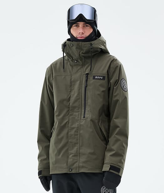Dope Blizzard Full Zip Snowboardjacke Herren Olive Green