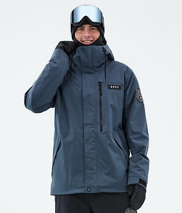 Dope Blizzard Full Zip Snowboard Jacket Men Metal Blue