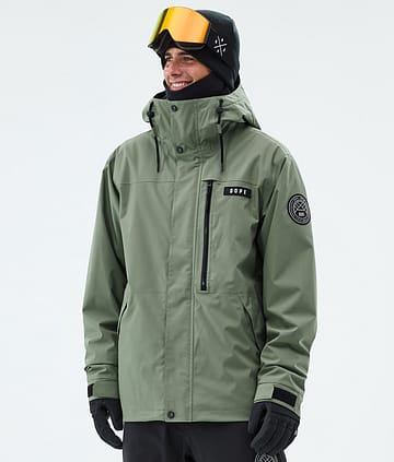 Dope Blizzard Full Zip Snowboard Jacket Moss Green