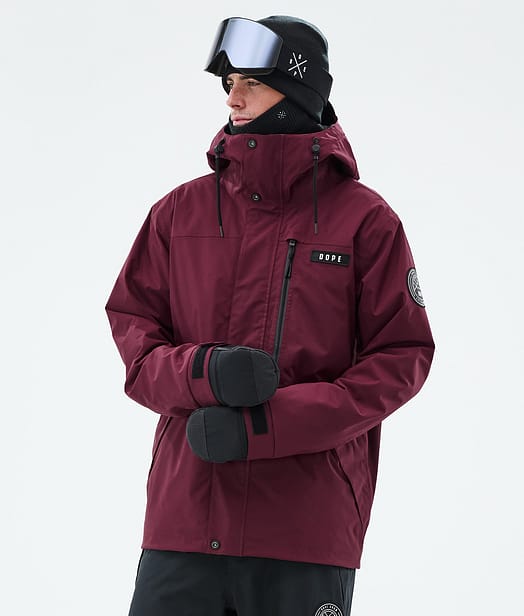 Dope Blizzard Full Zip Bunda na Snowboard Pánské Burgundy