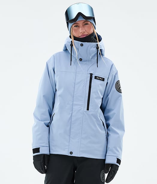 Dope Blizzard W Full Zip Skijacke Damen Light Blue