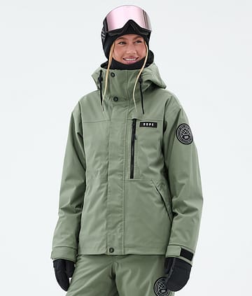 Dope Blizzard W Full Zip Snowboard Jacket Women Moss Green