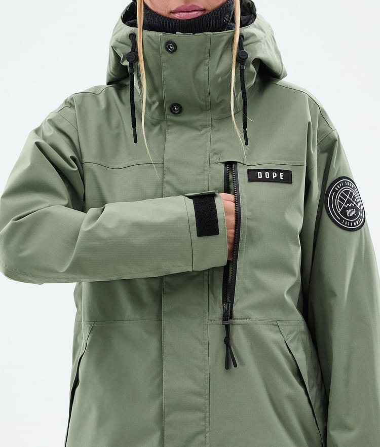 Dope Blizzard W Full Zip Chaqueta Snowboard Mujer Moss Green, Imagen 8 de 9