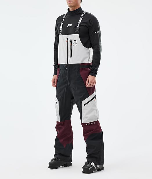 Montec Dozer Skihose Herren Light Grey/Black/Burgundy