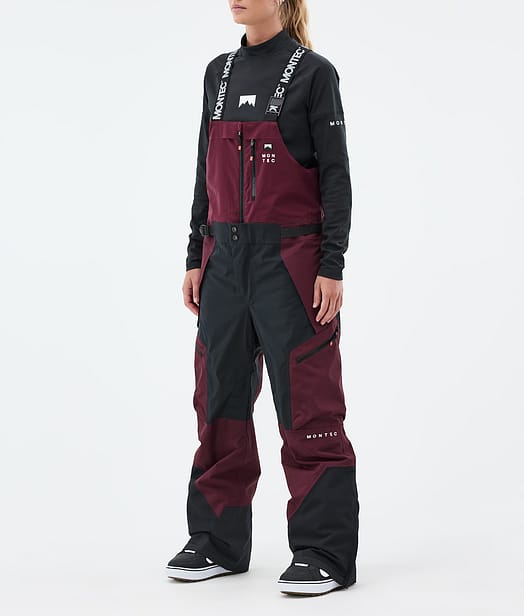 Montec Dozer W Snowboard Broek Dames Burgundy/Black