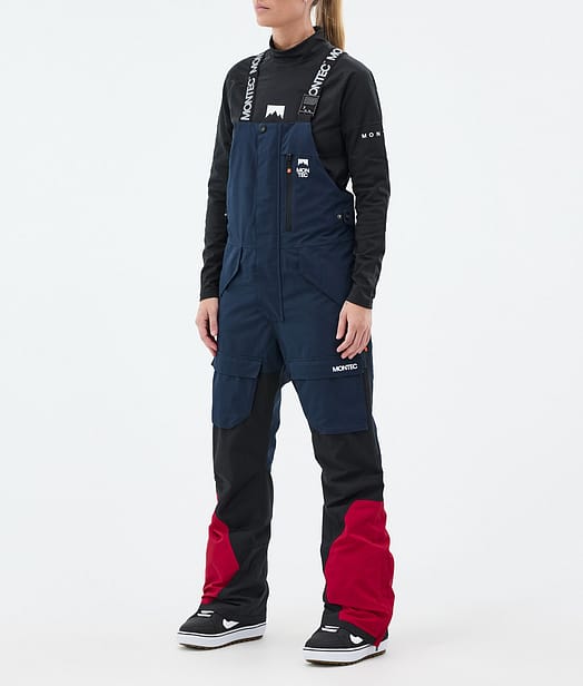 Montec Fawk W Snowboard Broek Dames Dark Blue/Black/Deep Red