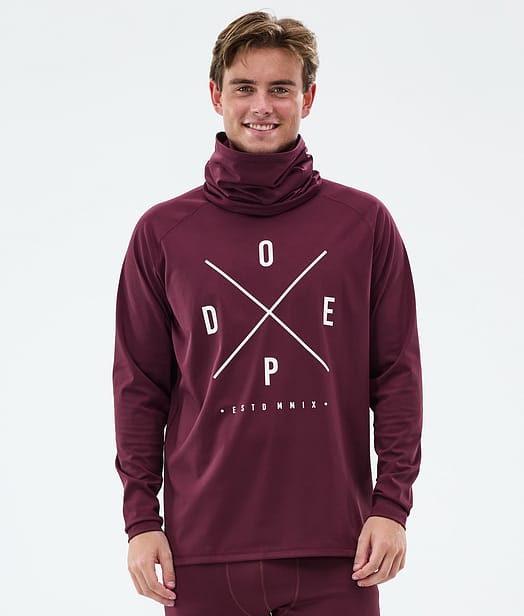 Dope Snuggle Basislaag Top Heren 2X-Up Burgundy