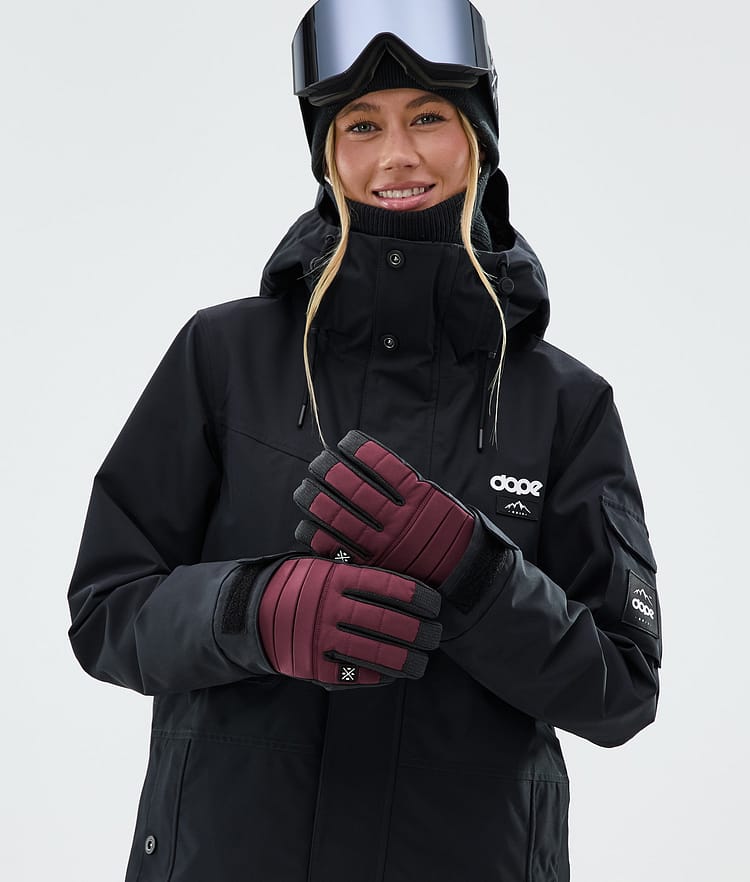 Dope Ace Gants de Ski Burgundy, Image 3 sur 4