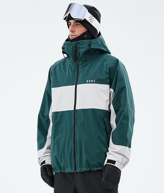 Dope Spartan Bunda na Snowboard Pánské Stripe Bottle Green/Light Grey