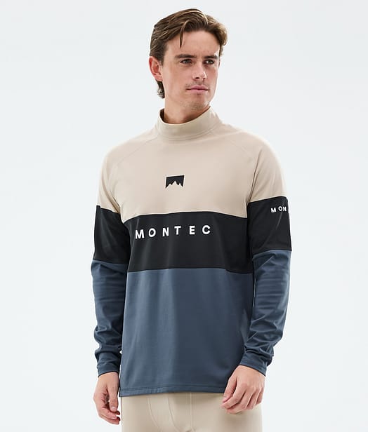 Montec Alpha Basislaag Top Heren Sand/Black/Metal Blue