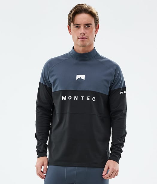 Montec Alpha Basislaag Top Heren Metal Blue/Black