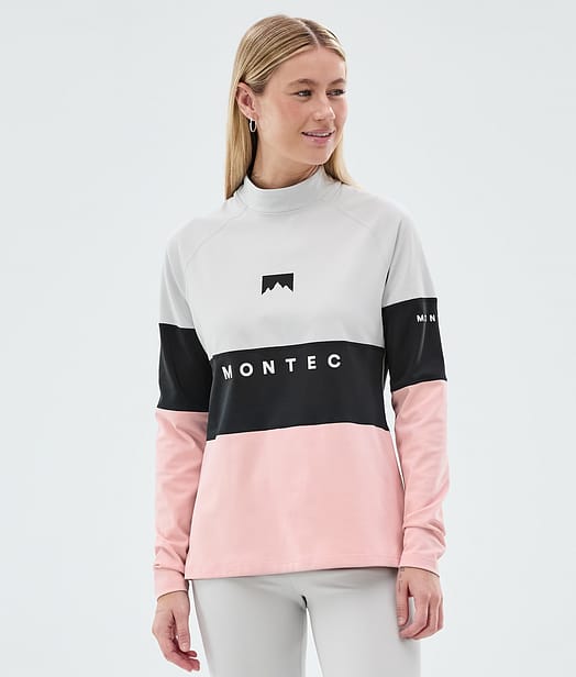 Montec Alpha W Basislaag Top Dames Light Grey/Black/Soft Pink