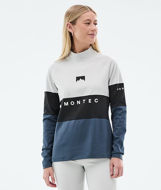 Montec Alpha W Basislaag Top Dames Light Grey/Black/Metal Blue