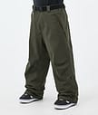Dope Big Snowboard Pants Men Olive Green