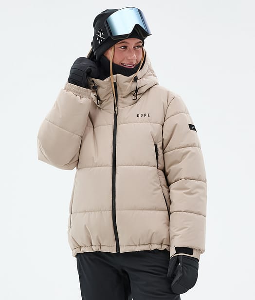 Dope Puffer W Full Zip Veste Snowboard Femme Sand