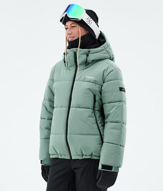 Dope Puffer W Full Zip Veste Snowboard Femme Faded Green