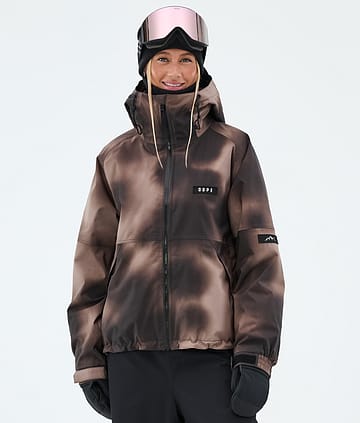 Dope Spartan W Snowboard Jacket Brown Tiedye