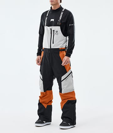 Montec Dozer Snowboard Pants Light Grey/Black/Burned Orange