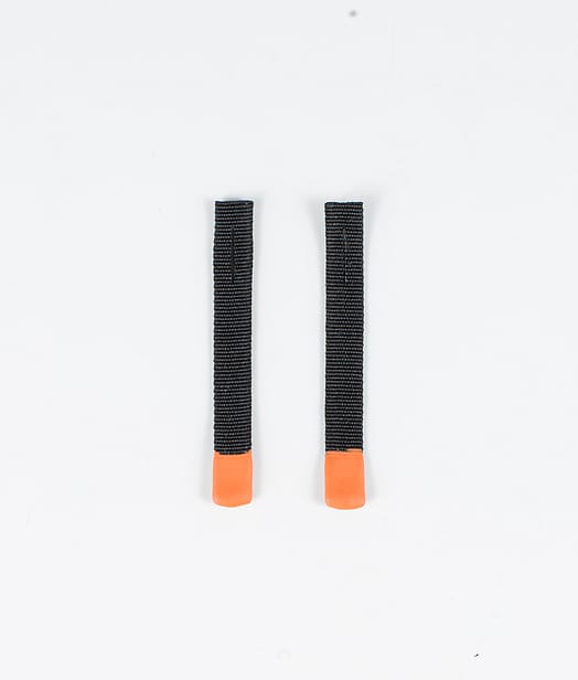Utilities 2pc Rips Tape Zip Puller Replacement Parts Black/Orange Tip