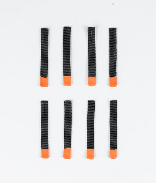 Utilities 8pc Rips Tape Zip Puller Replacement Parts Black/Orange Tip