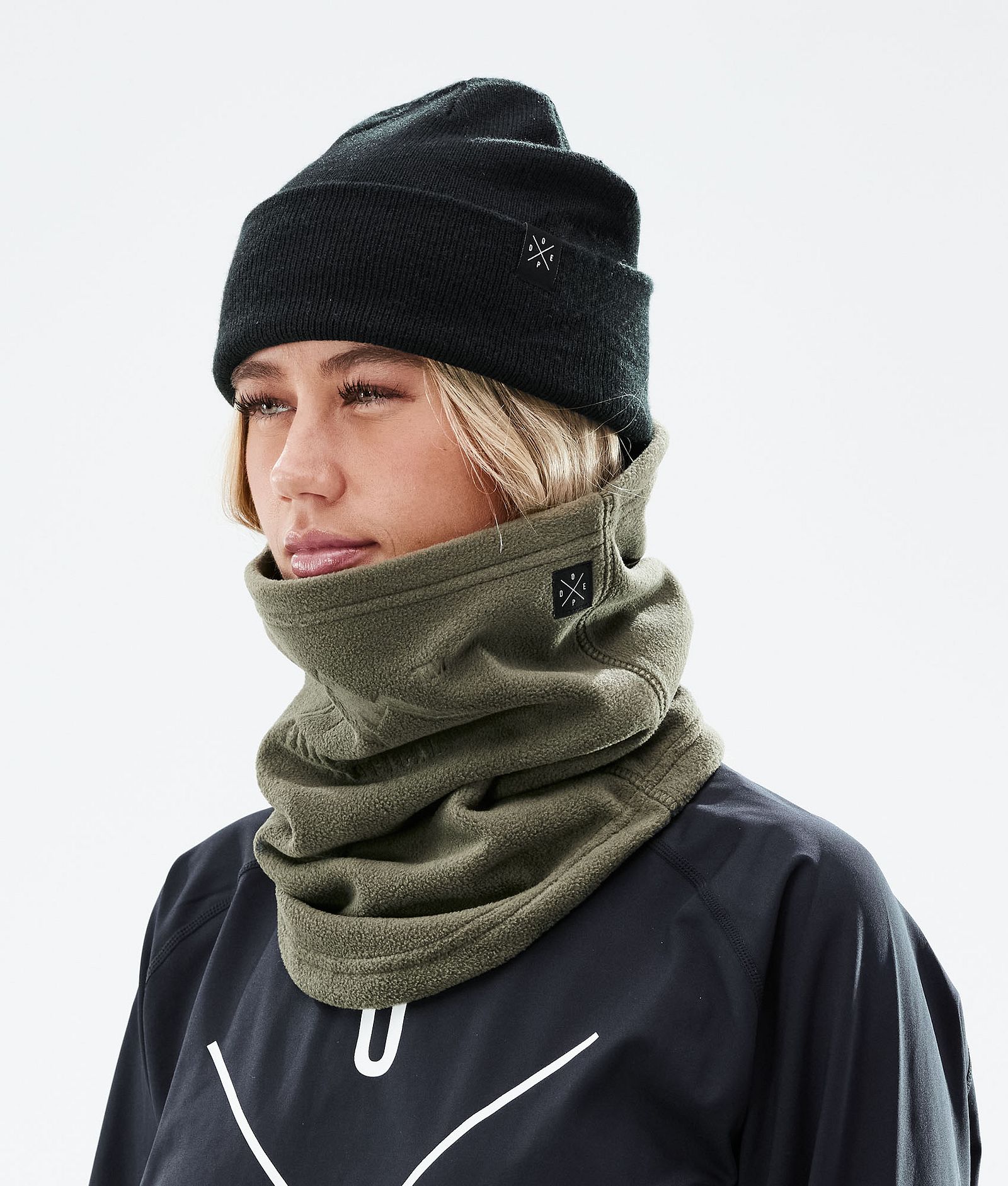 Dope Cozy Tube Ochraniacze na Twarz Olive Green, Zdjęcie 6 z 6