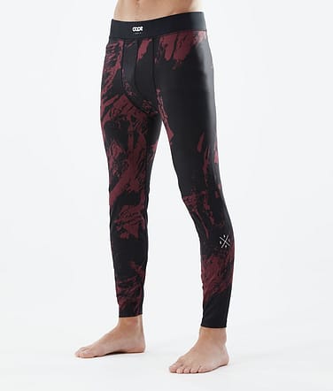 Dope Snuggle Legginsy Termoaktywne Mężczyźni 2X-Up Paint Burgundy