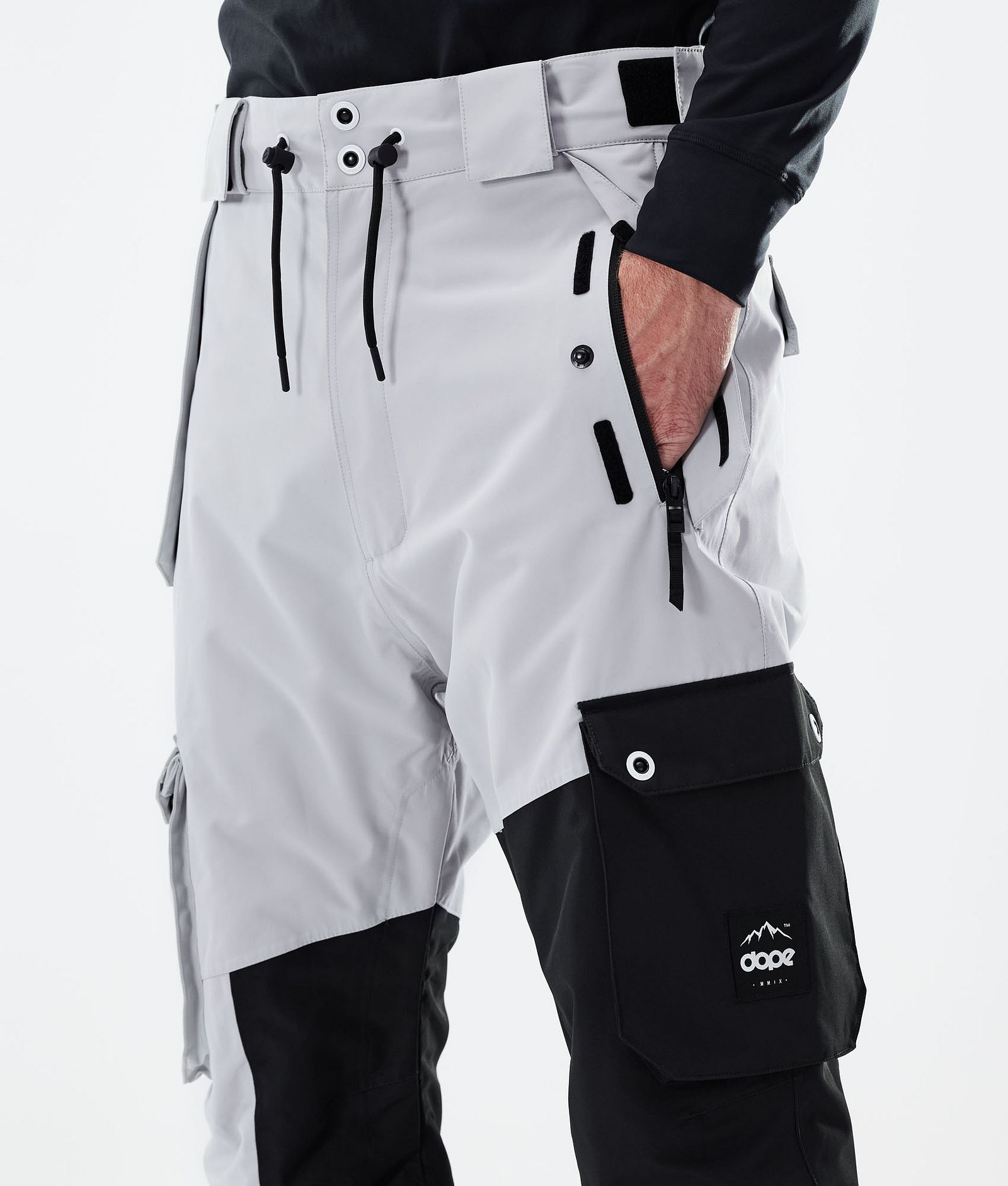 Dope Adept 2021 Ski Pants Men Light Grey/Black, Image 4 of 6