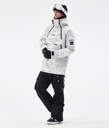 Dope Akin Snowboard Outfit Men Grey Camo/Black