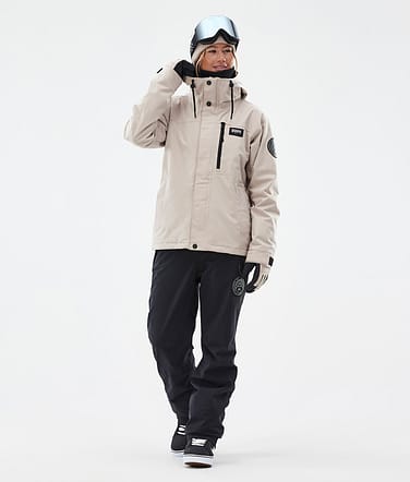 Dope Blizzard W Full Zip Snowboard Outfit Dame Sand/Black