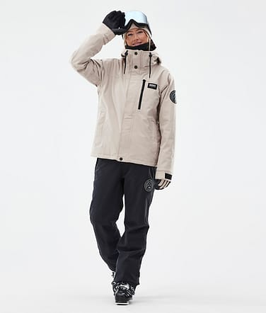 Dope Blizzard W Full Zip Ski Outfit Dames Sand/Black