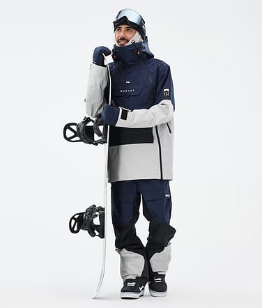 Montec Doom Outfit Snowboardowy Mężczyźni Dark Blue/Black/Light Grey