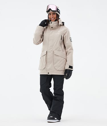 Montec Virago W Snowboard Outfit Dame Sand/Black